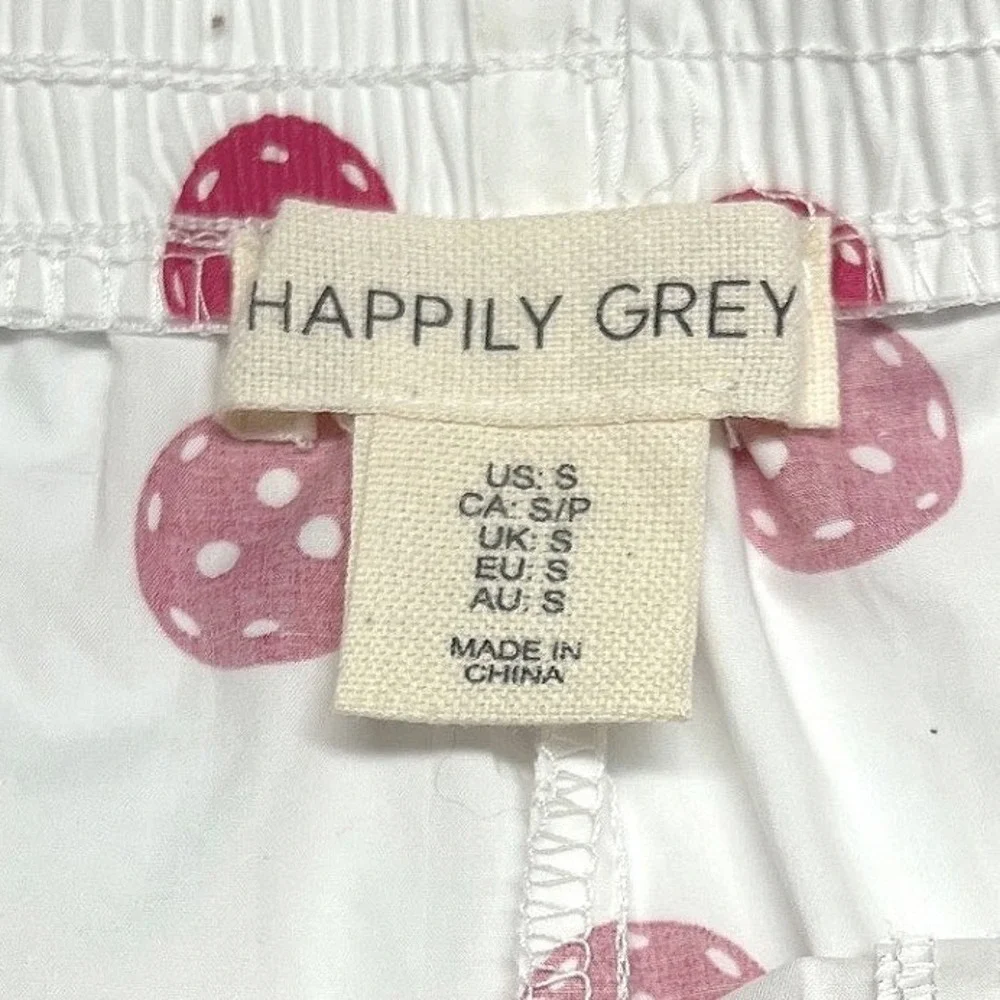 Happily Grey Pickleball Pajama Shorts Small Pink 100% Cotton‎ Lounge Sleep EUC